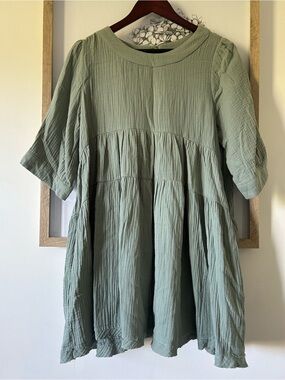Newbury Kustom Sage Green Textured Mini Dress